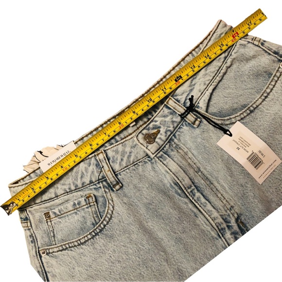 WeWoreWhat Mom Slit Straight Indigo Comfort Jeans Sz 32 NWT - Picture 4 of 4
